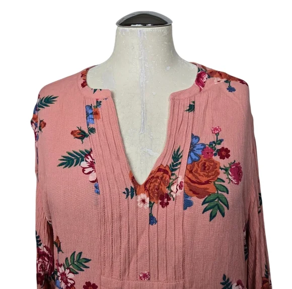 Matilda Jane Let's Go Out Floral Long Sleeves Dress M - Picture 2 of 8